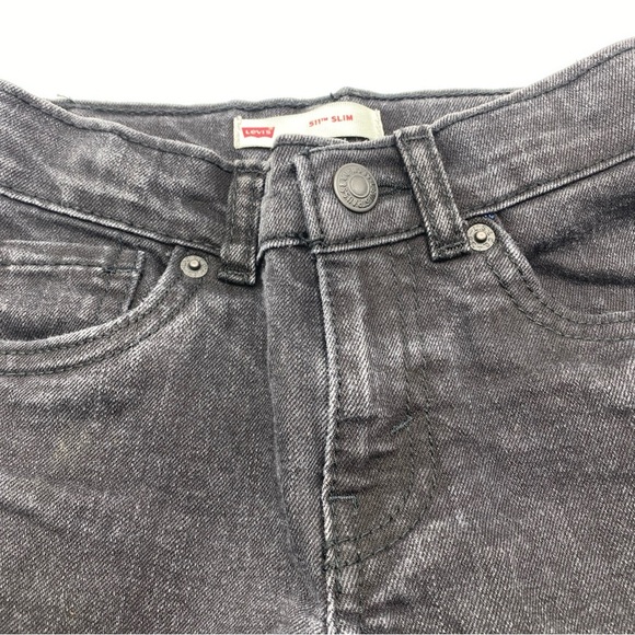Levis 511 Slim Performance Jeans Dark Wash Waist Kids Size 7X Reg 7-8 Years Girl - Picture 2 of 7